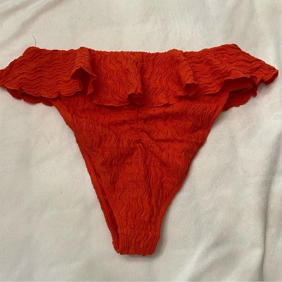 New! Montce Tangerine Orange Tamarindo Ruffle Bikini Bottom 1038 - Picture 5 of 10
